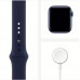 Apple Watch - Series 6 - Blue aluminum case with Navy Blue sport band strap (GPS) 44MM